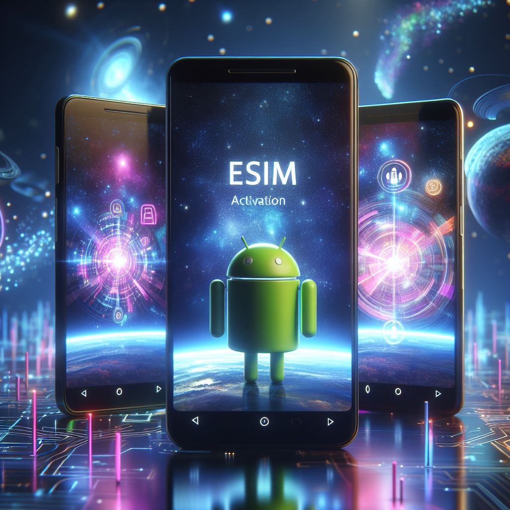 Android device with eSIM activation screen