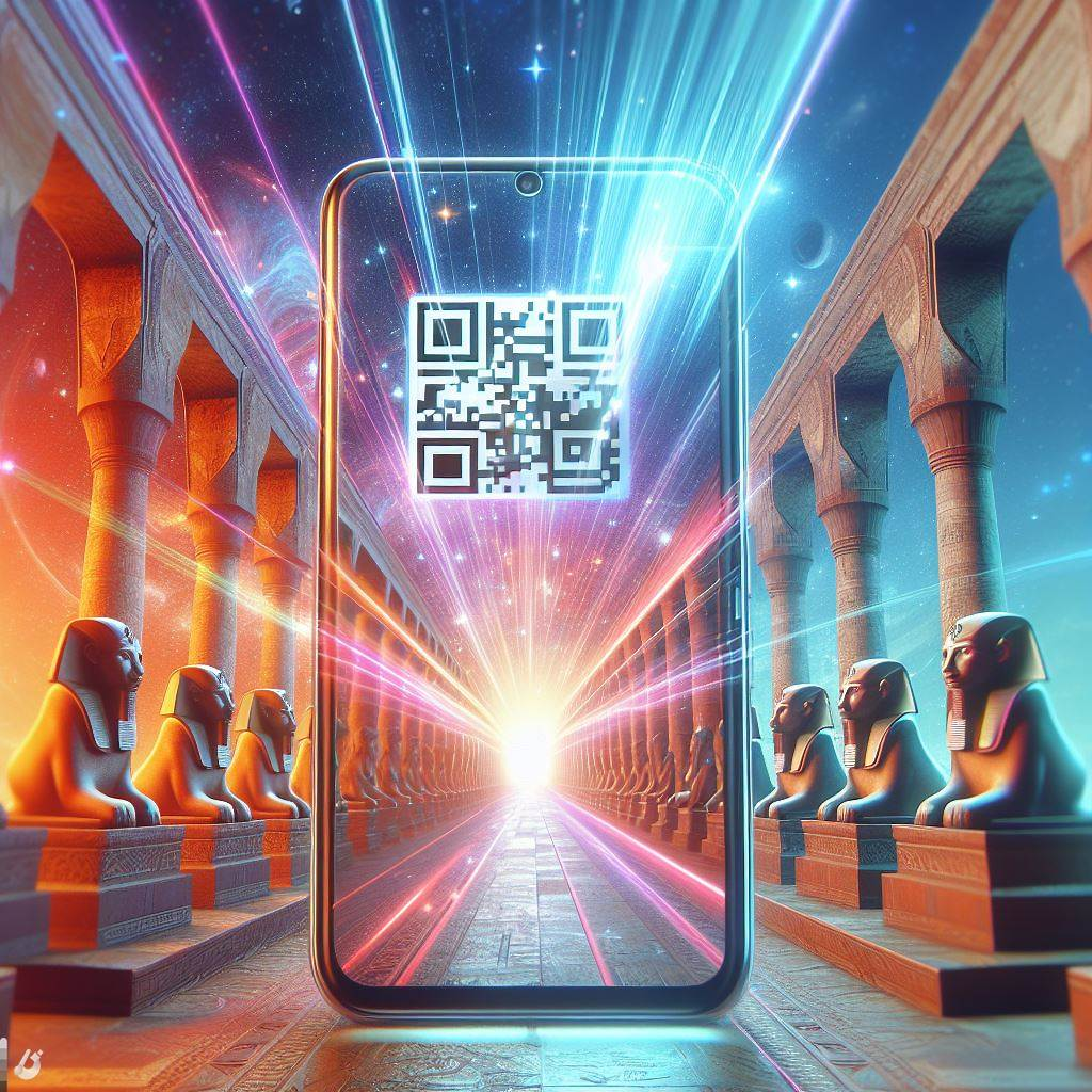 Smartphone displaying a dynamic QR code