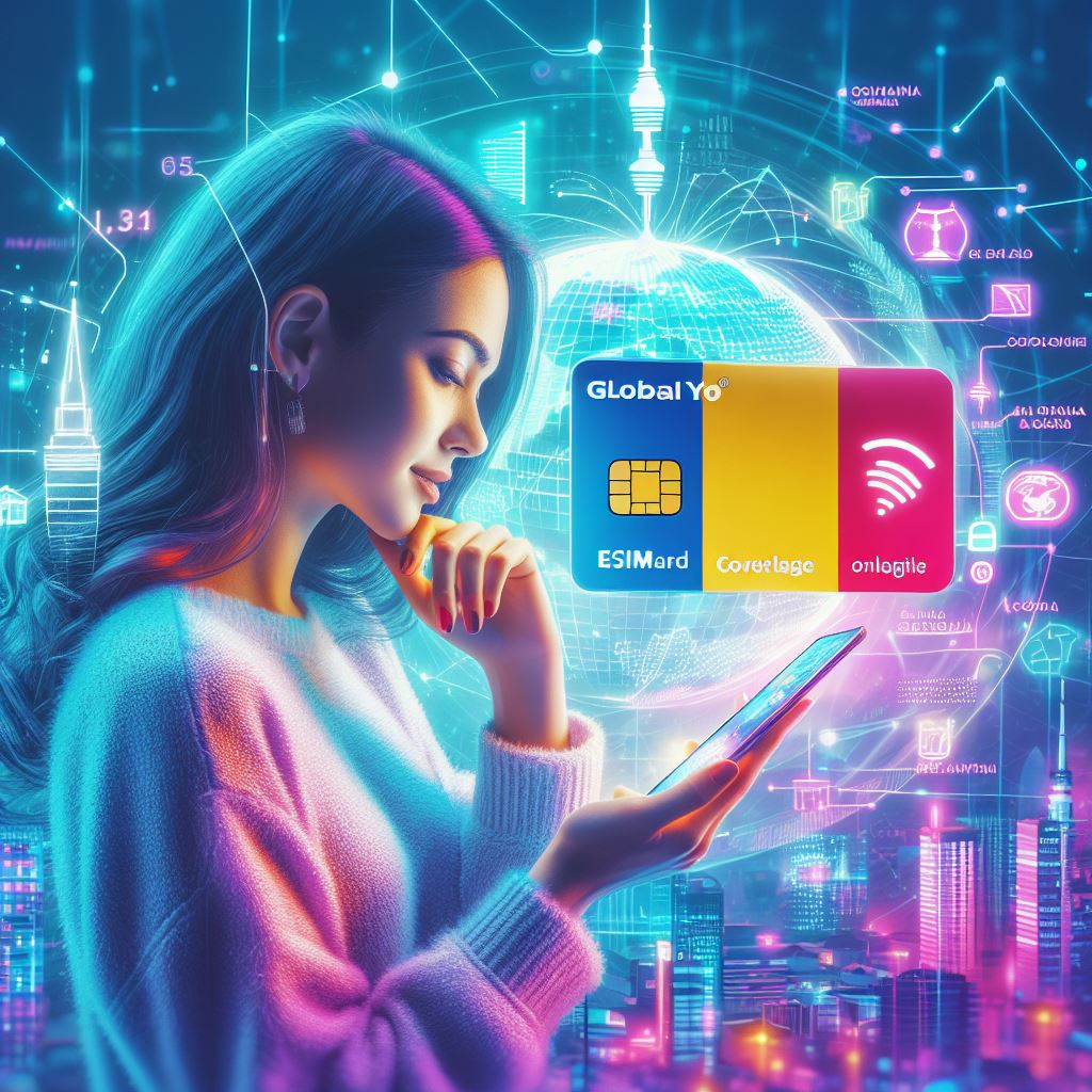 A person using a smartphone to compare and choose the best eSIM plan for Romania