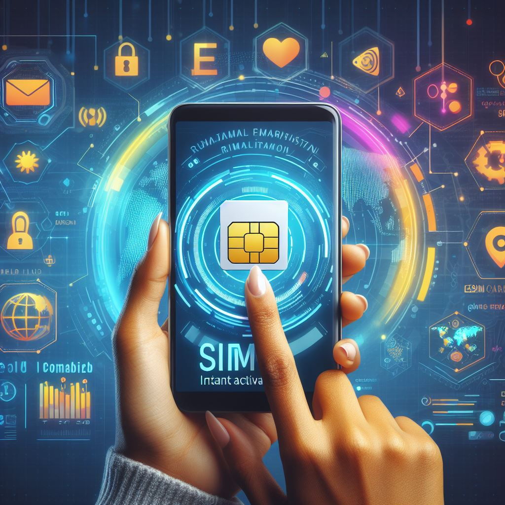 A person holding a smartphone with both a physical SIM card and an eSIM, symbolizing the coexistence during the transition period