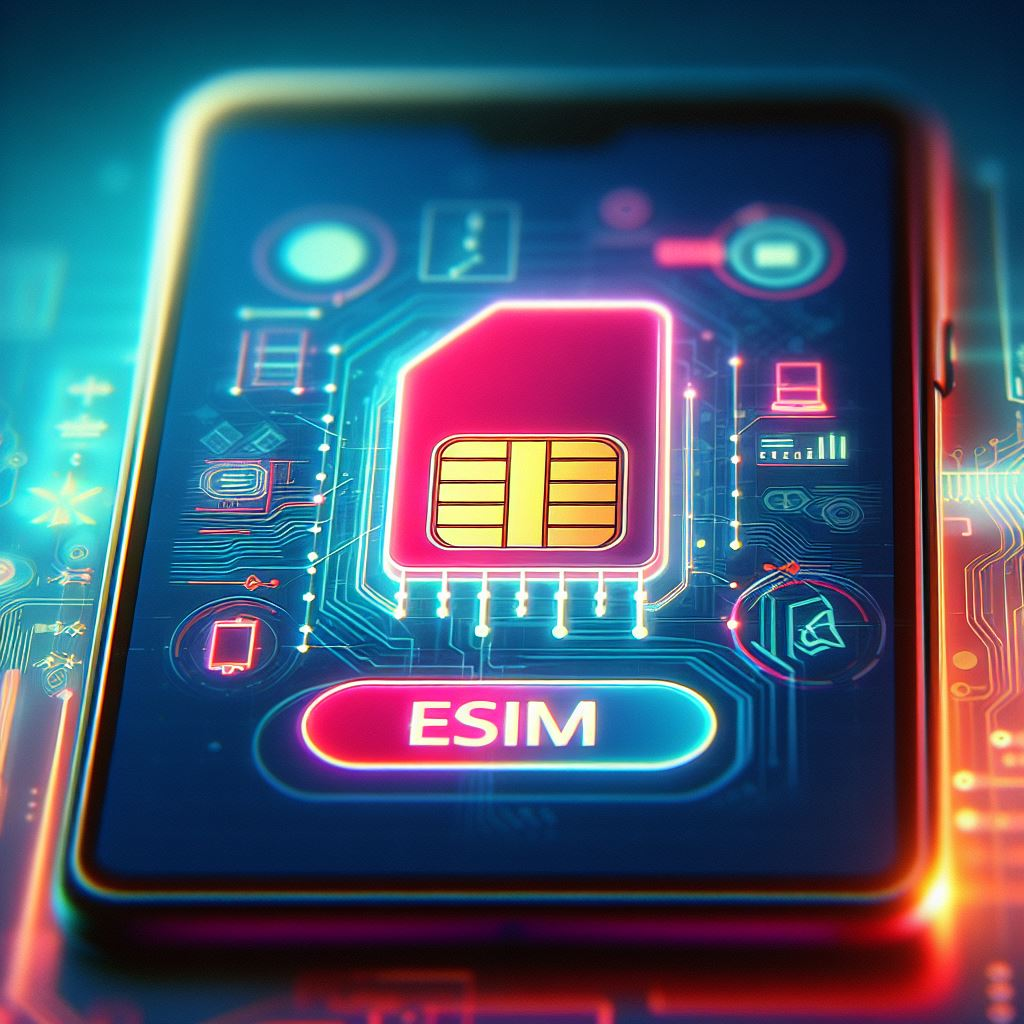 Graphic depicting the eSIM icon on an Android device's settings screen