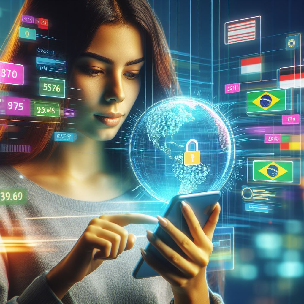 A person receiving a data usage alert on a smartphone with eSIM technology