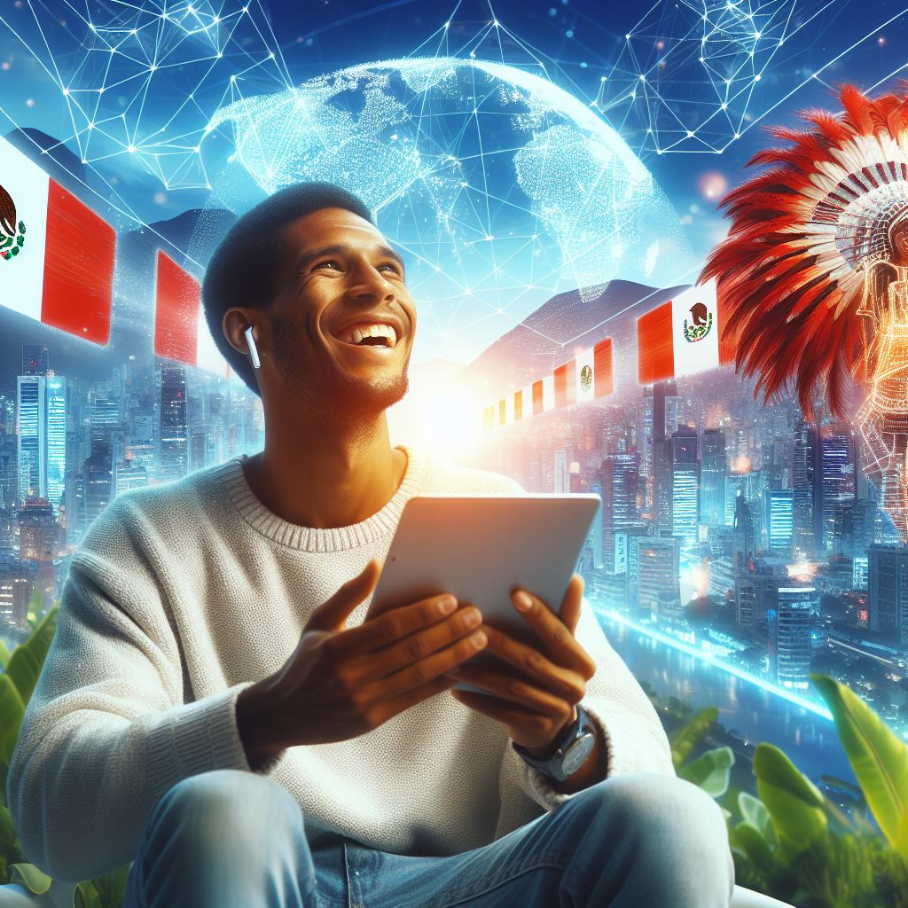 A person happily streaming content on a tablet with an unlimited data plan logo