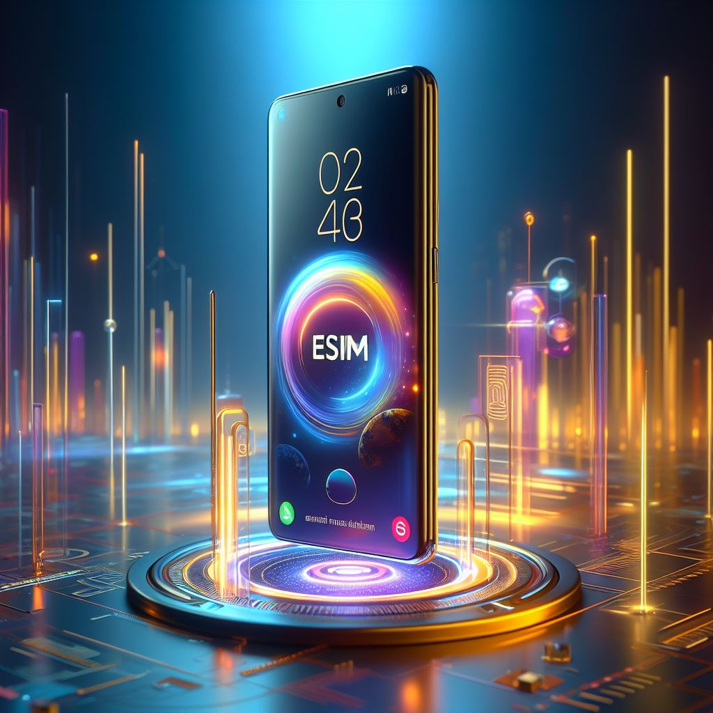 Elegant Samsung handset showcasing seamless eSIM integration