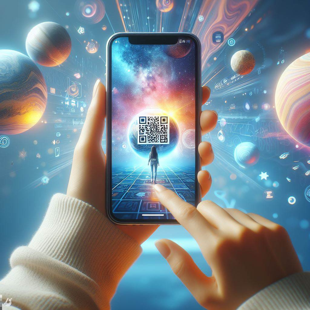 iPhone 15 screen showing QR code-based eSIM activation process in progress