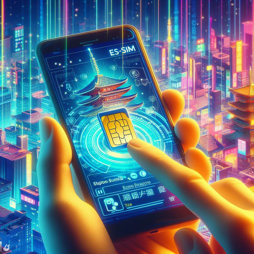 Activating data roaming on a smartphone with an eSIM