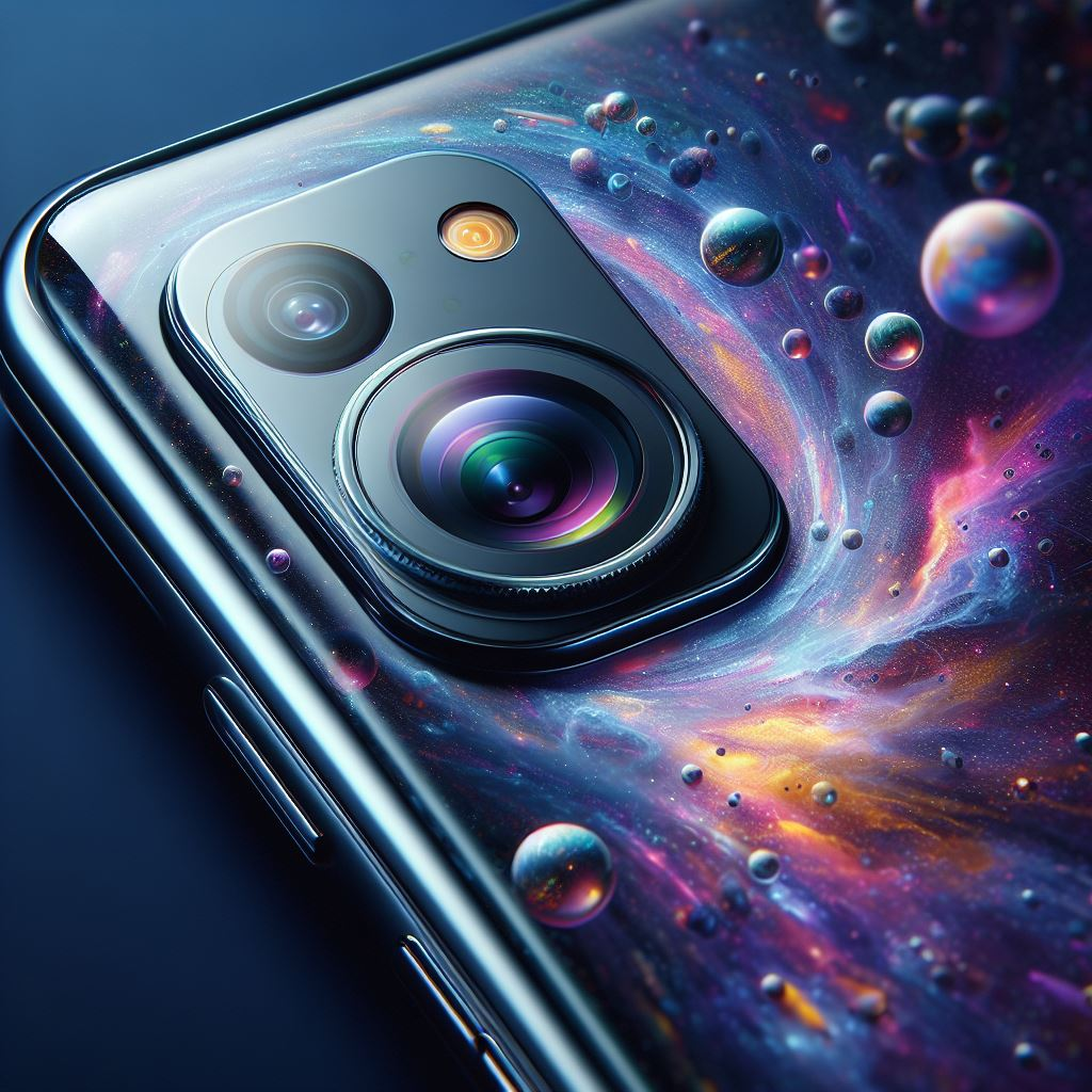 Close-up shots of the distinctive features on the newest Samsung phones