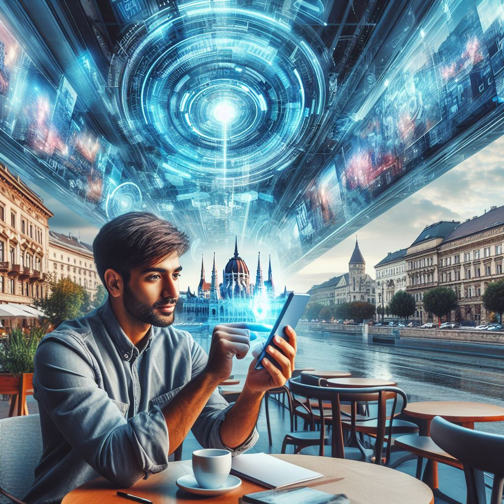 A person enjoying high-quality video streaming on a mobile device.