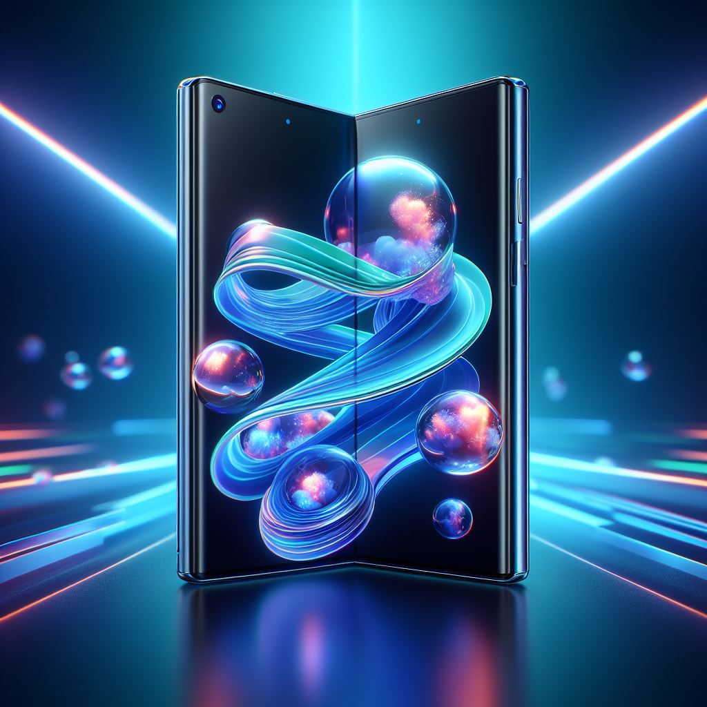 Samsung Z Flip unfolded, showcasing its sleek design and flexible display