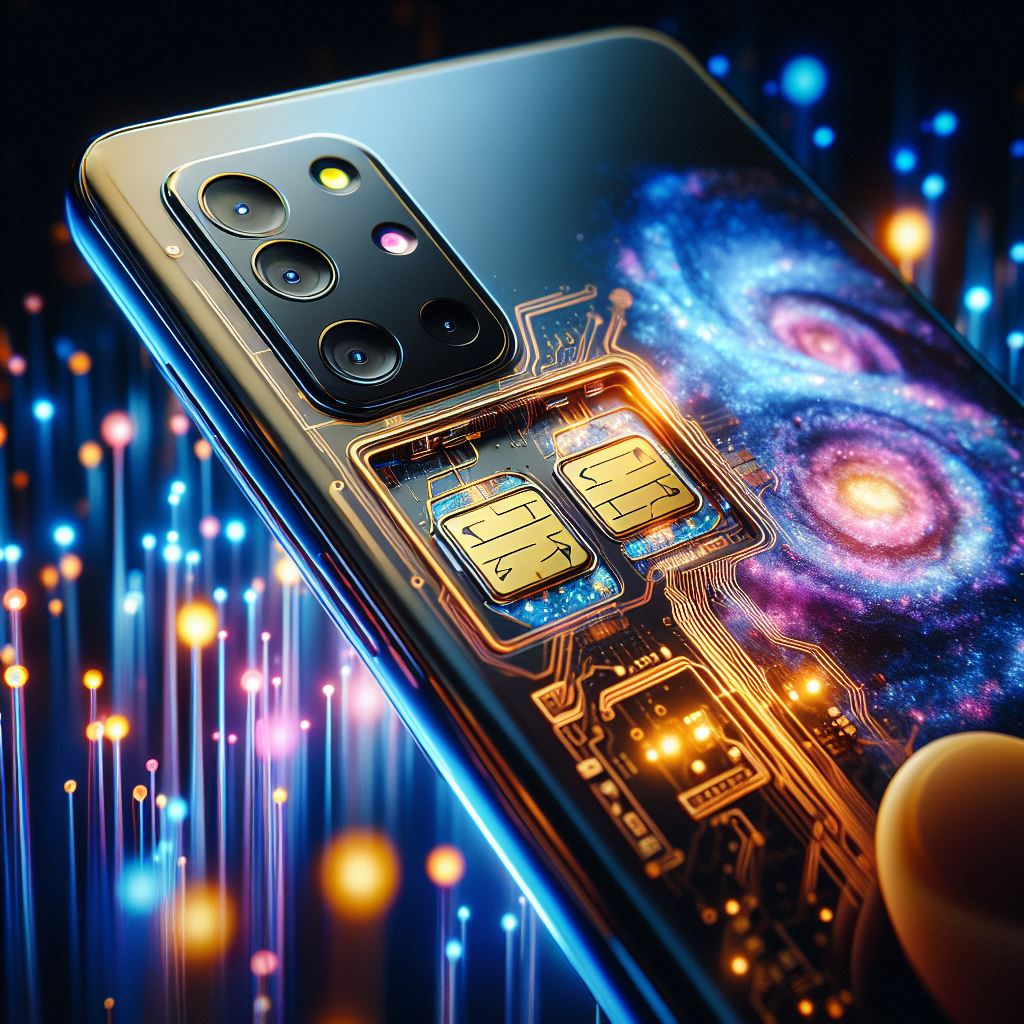 Close-up of Samsung Galaxy S20 FE showing dual SIM card slots