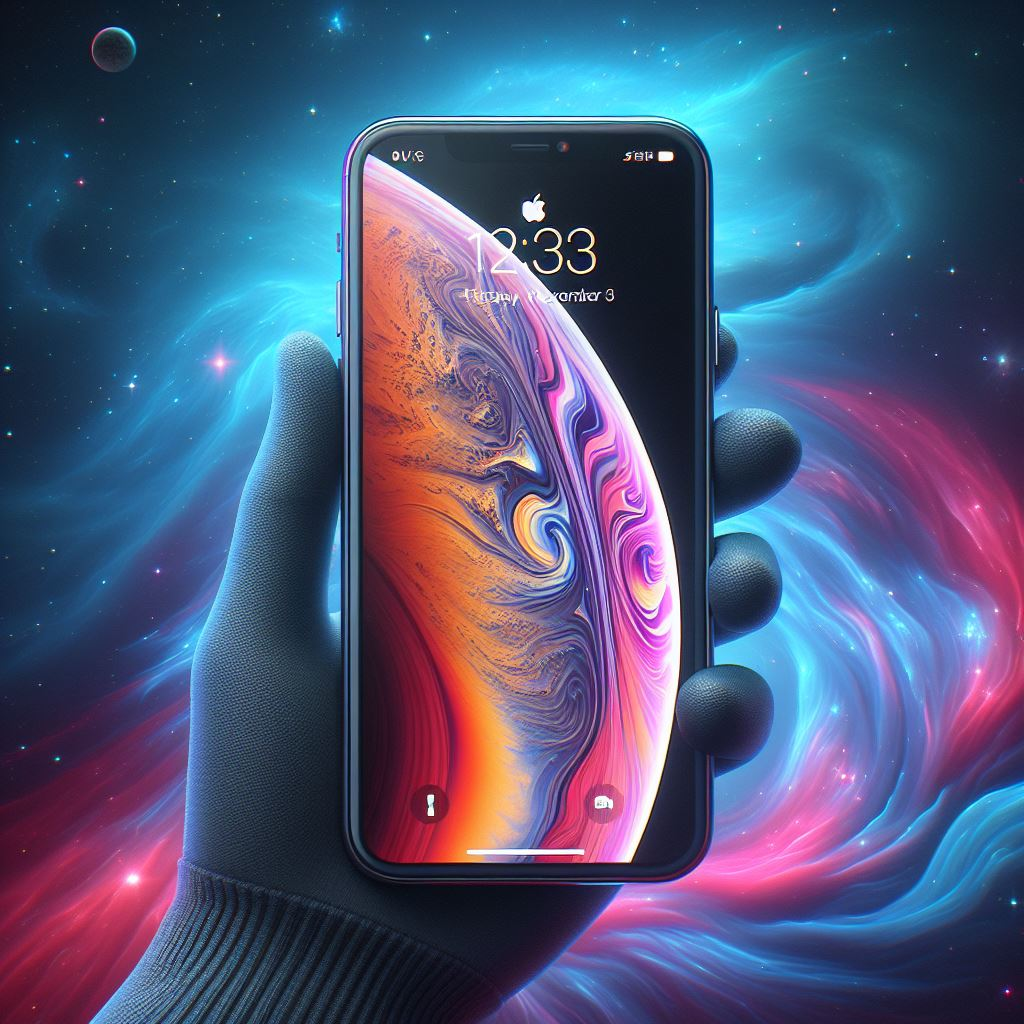 A close-up of an iPhone with an ejector tool 