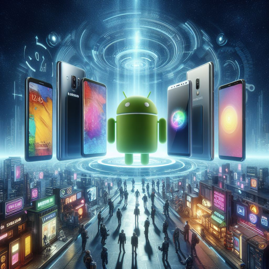 Visual comparison of Samsung Android phones against other brands, highlighting Samsung's prominence